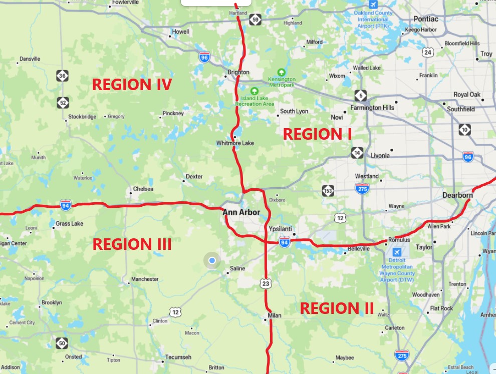 TCSL Region Map – Tri-County Sportsmen's League